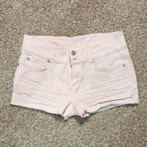 Refuge Pale Pink Jean Shorts